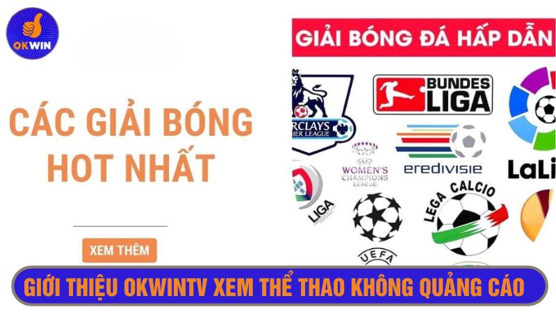Okwintv xem thể thao không quảng cáo, không lo làm phiền 